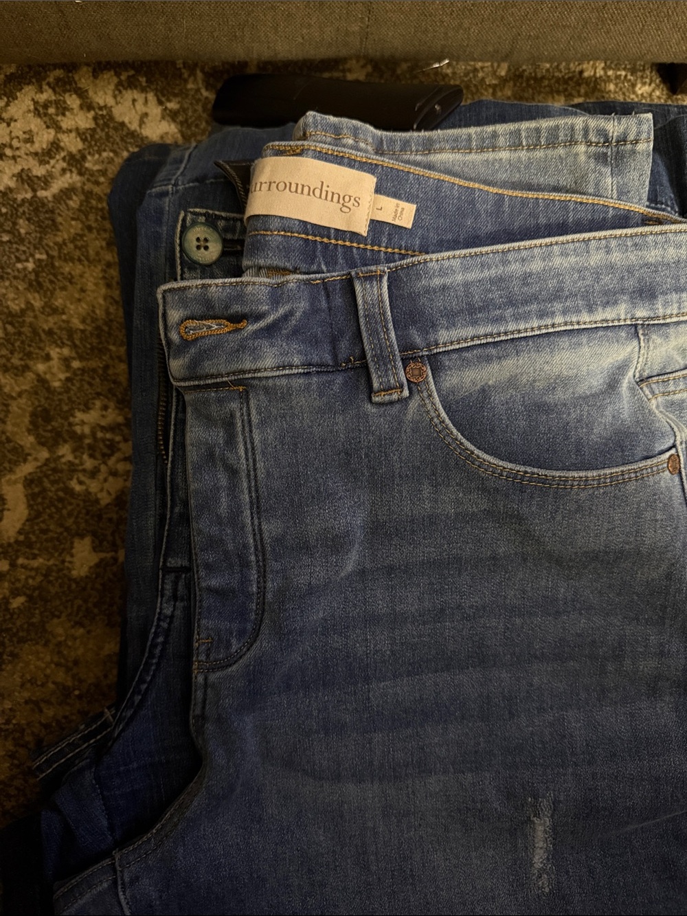 Soft Surroundings Women's Straight-Leg Blue Denim Jeans